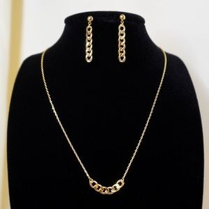 14k Gold Dipped “Moët” Chain Link Set